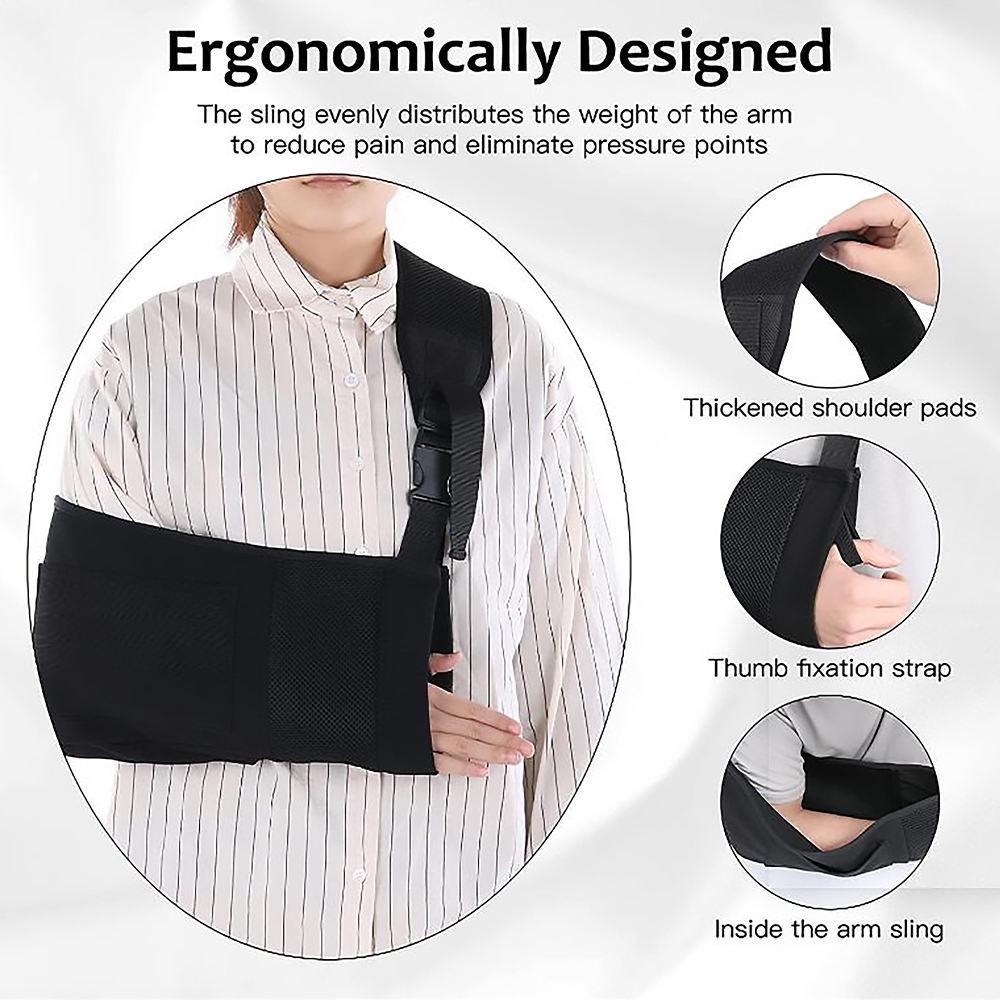 1Pcs Adjustable Arm Sling Medical Shoulder Strap Breathable and Lightweight Arm Support Immobilizer for Broken Fractured Elbow Wrist