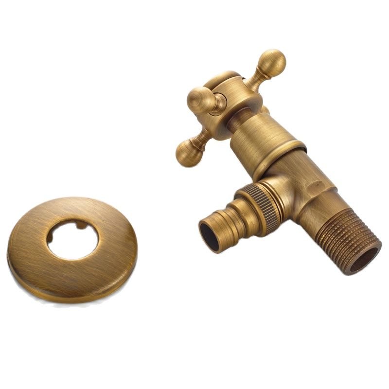 1 szt. Antyczny Czarny Mosiądz Kranik Pralka Kran Narożny Łazienkowy Ogród Zewnętrzny Balkon Kran Gwint G1/2' Montaż Ścienny