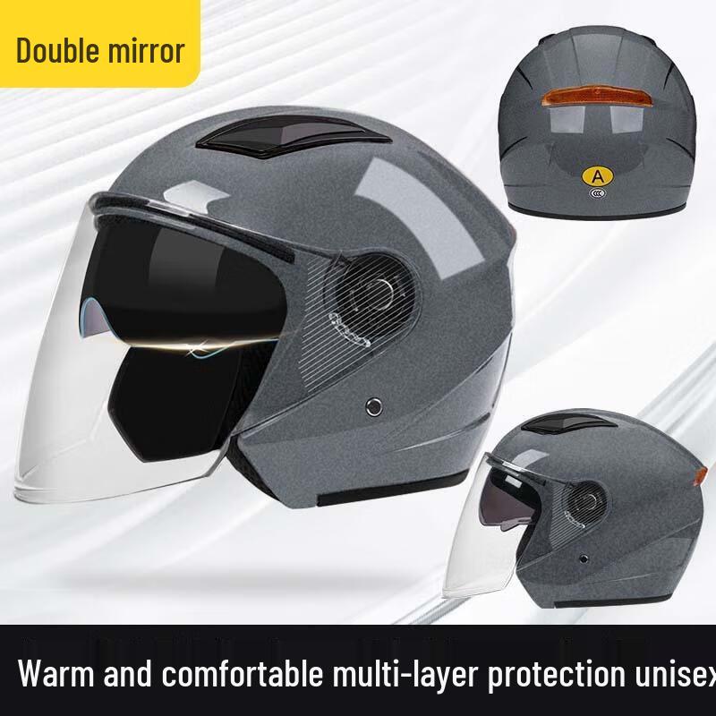 HANDUNYOU Dual Visor Electric Motorcycle Helmet
