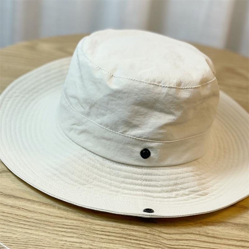 Four Seasons Solid Color Quick-drying Bucket Hat UV Protection Sun Hat Women's Outdoor Thin Western Denim Mountaineering Hat