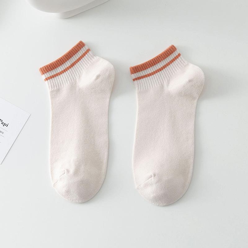 

Женские полосатые удобные носки до щиколотки однотонные носки чулки и носочно-чулочные изделия 1 pair оранжевый