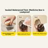 Large Compartments Rotatable Pill Dispenser 4 Grids Pill Storage Box Portable Pill Case  Travel