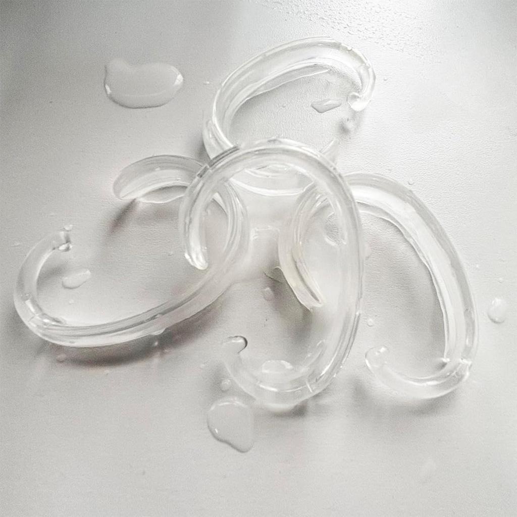 C-Shape Clear Shower Curtain Hooks for Shower Curtain, 12PCS Plastic Smooth Sliding Anti-Drop Shower Curtain Rings, Rust Resistant Decorative Shower