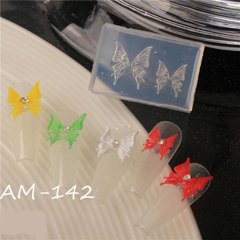 Ballet Style Nail Art Silicone Mold 3D Dragon Bowknot Resin Casting Molds DIY Nail Art Making Tool Template Epoxy Resin