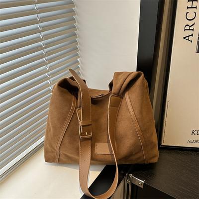 Women's Bag Autumn and Winter New Matte Leather Retro Trend Commuter Versatile Handbag Large Capacity Shoulder Tote Bag