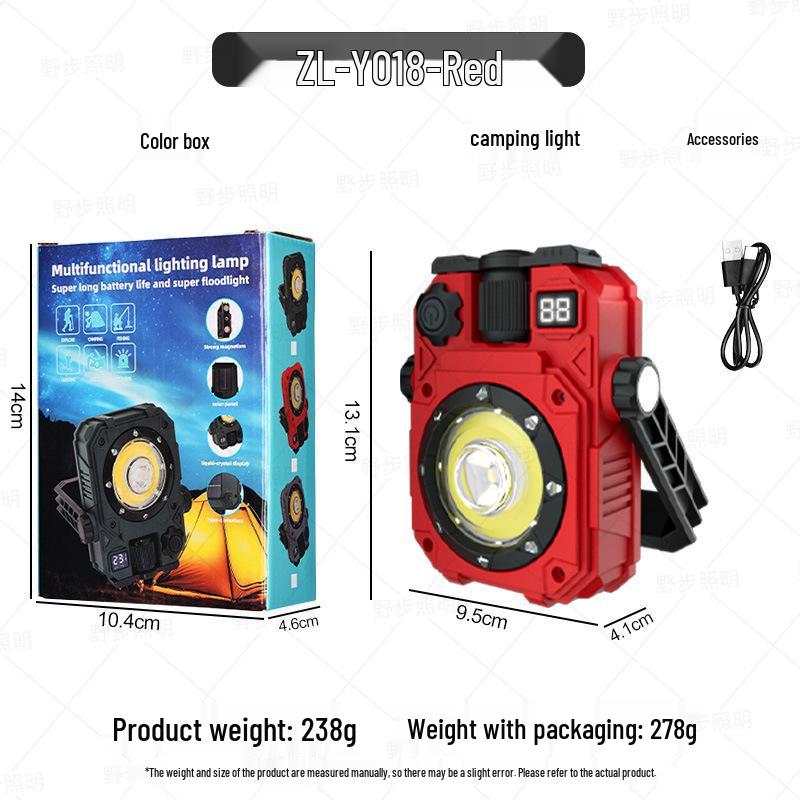 Portable Solar Camping Lantern: Multi-light, Handheld, Magnetic, Multifunctional Outdoor Flashlight