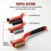 3PCS Double Head Wire Brush Set Mini Size Cleaning Wire Brush  Metal Surface Polishing