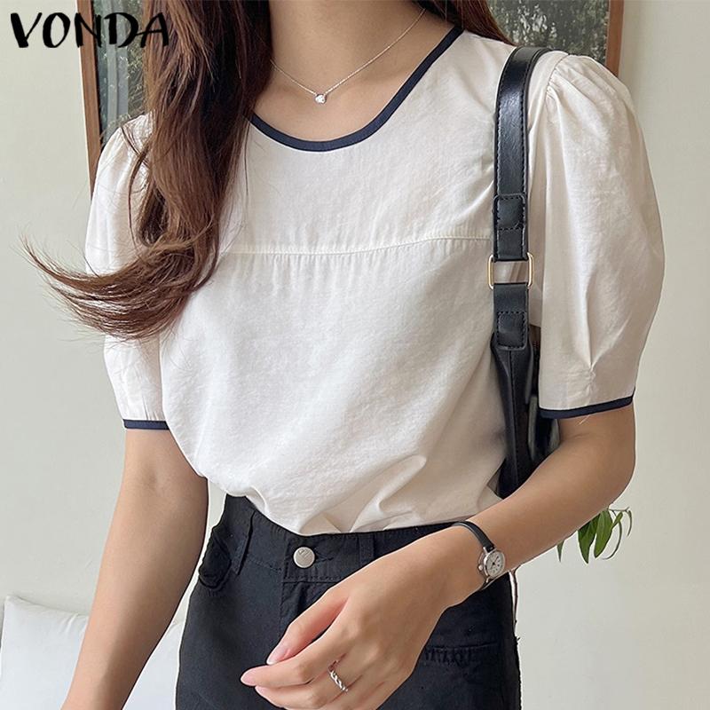 

Летние женские топы VONDA с ​​пышными рукавами и цветными топами