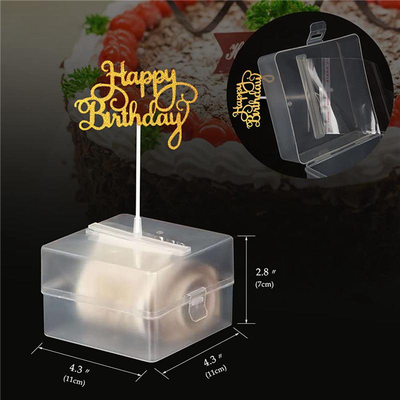 B97A-3X Cake Money Box Set, Money Pulling Cake Making Mold,Cake ATM Money Box With Gold Glitter Happy Birthday Cake Topper