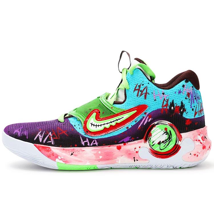 Nike KD Trey 5 X EP Mesh Breathable Low top Basketball Shoes Men's Blue Green Purple DJ7554-014(Team130-VAM)