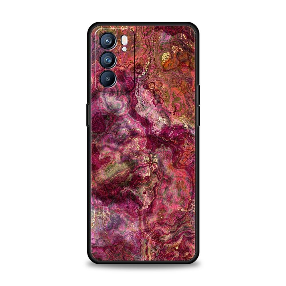 Love Marble Pattern Soft Phone Case For Oppo Find X5 A54 A53 A52 A9 2020 A15 A95 A16 A76 A74 A12 Reno7 SE Reno6 Pro 5G TPU Cover