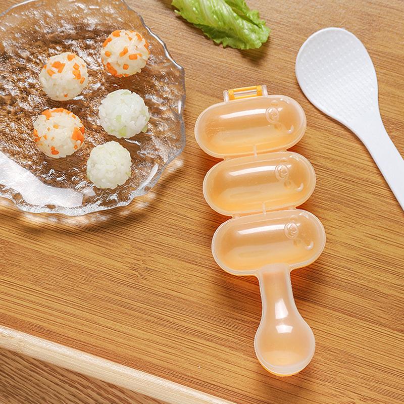 Třepačka na rýžové koule DIY Třepačky na rýžové koule Výrobník oběda Forma Onigiri Forma na sushi Masová koule 3 Rovnoměrně tvarované kuchyňské nástroje Rýže