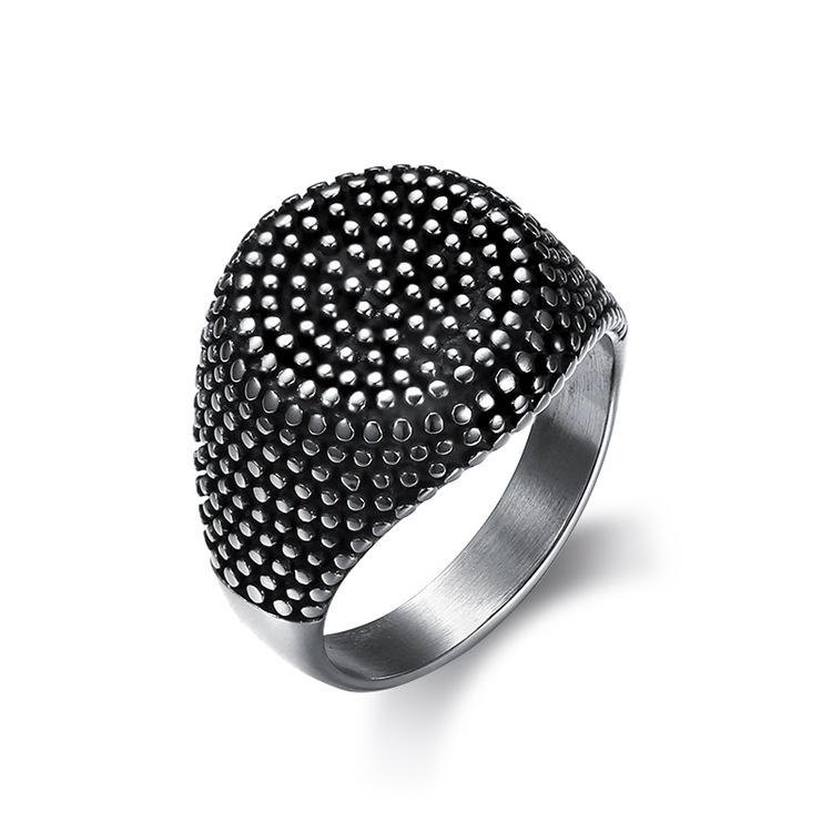 Nordic Viking Celtic Knot Black Stainless Steel Retro Men's Ring