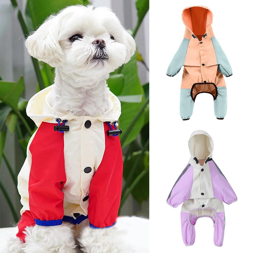 Waterproof Pet Raincoat for Small Dogs Summer Puppy Dog Jumpsuit Clothes Yorkies Chihuahua Pinscher Raincoats mascotas Overalls