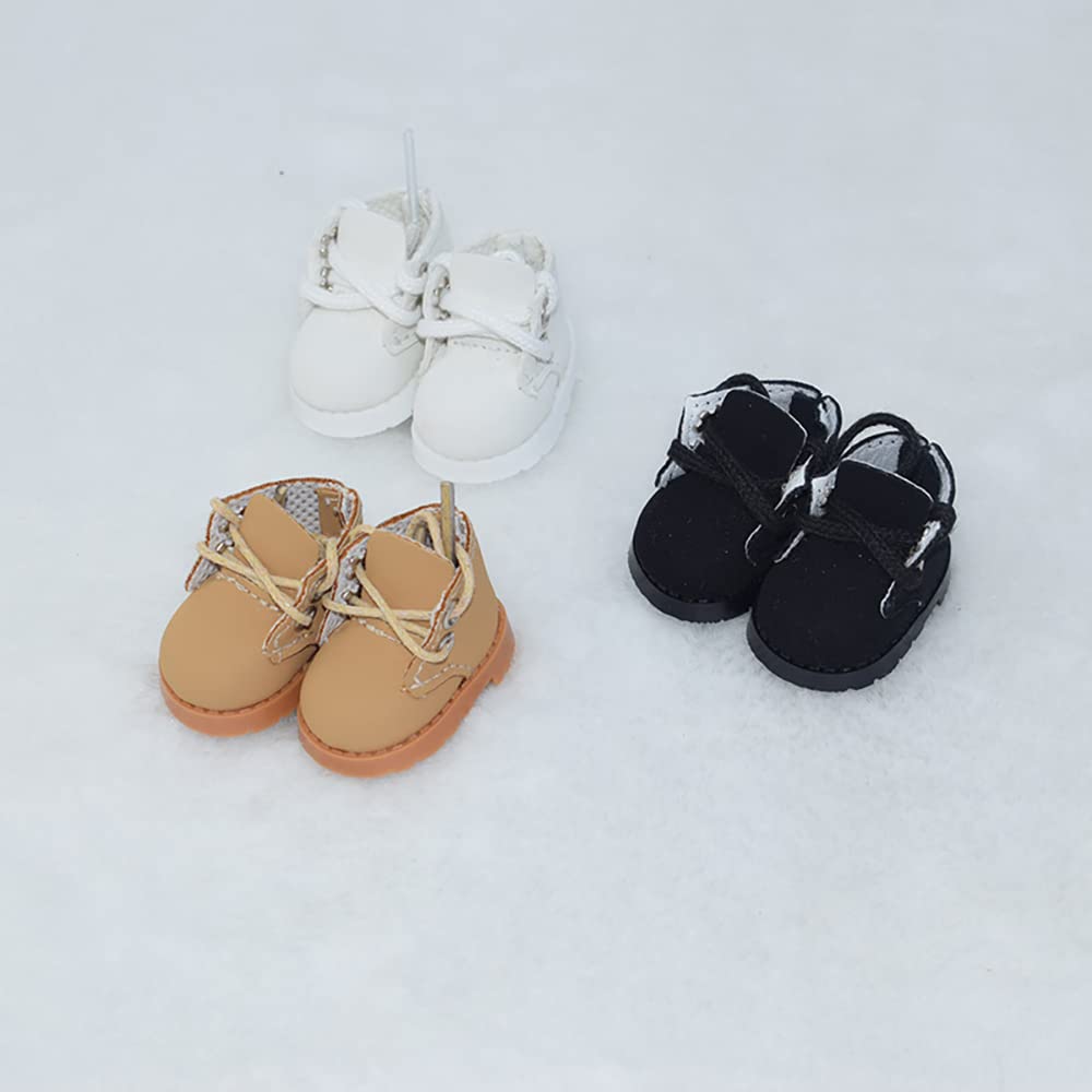 niannyyhouse 10cm Plush Toy Leather Shoes - Cotton Doll Shoes - Shoe Length Approx. 3.8cm - Dress-up Doll Accessory (a-1)