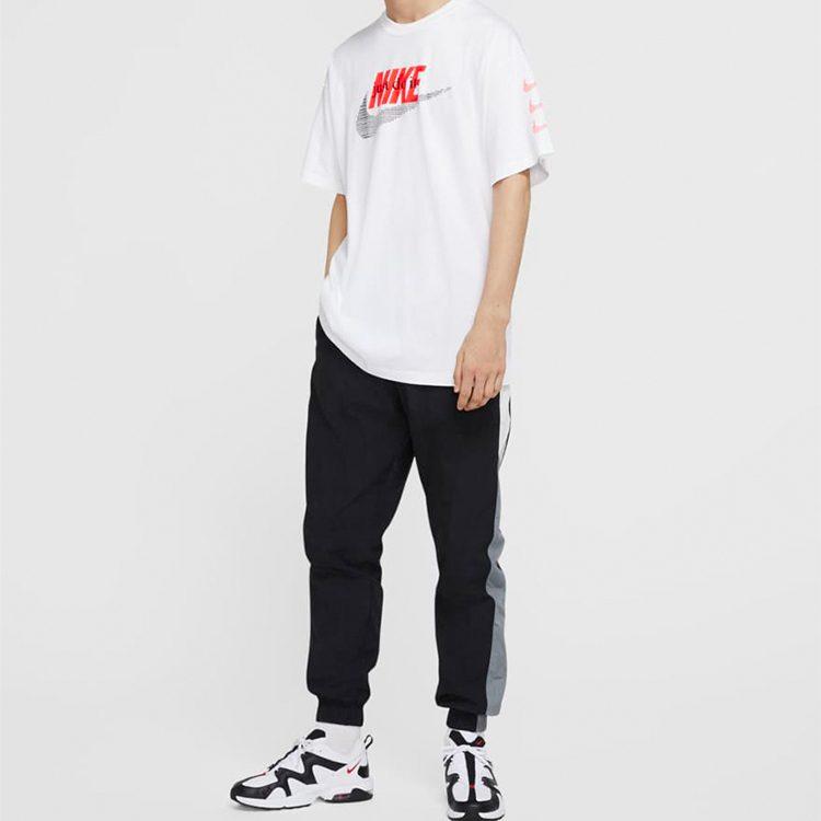 Nike T Shirts Men's White Crew Neck Moderate Straight Fit CW0376-100