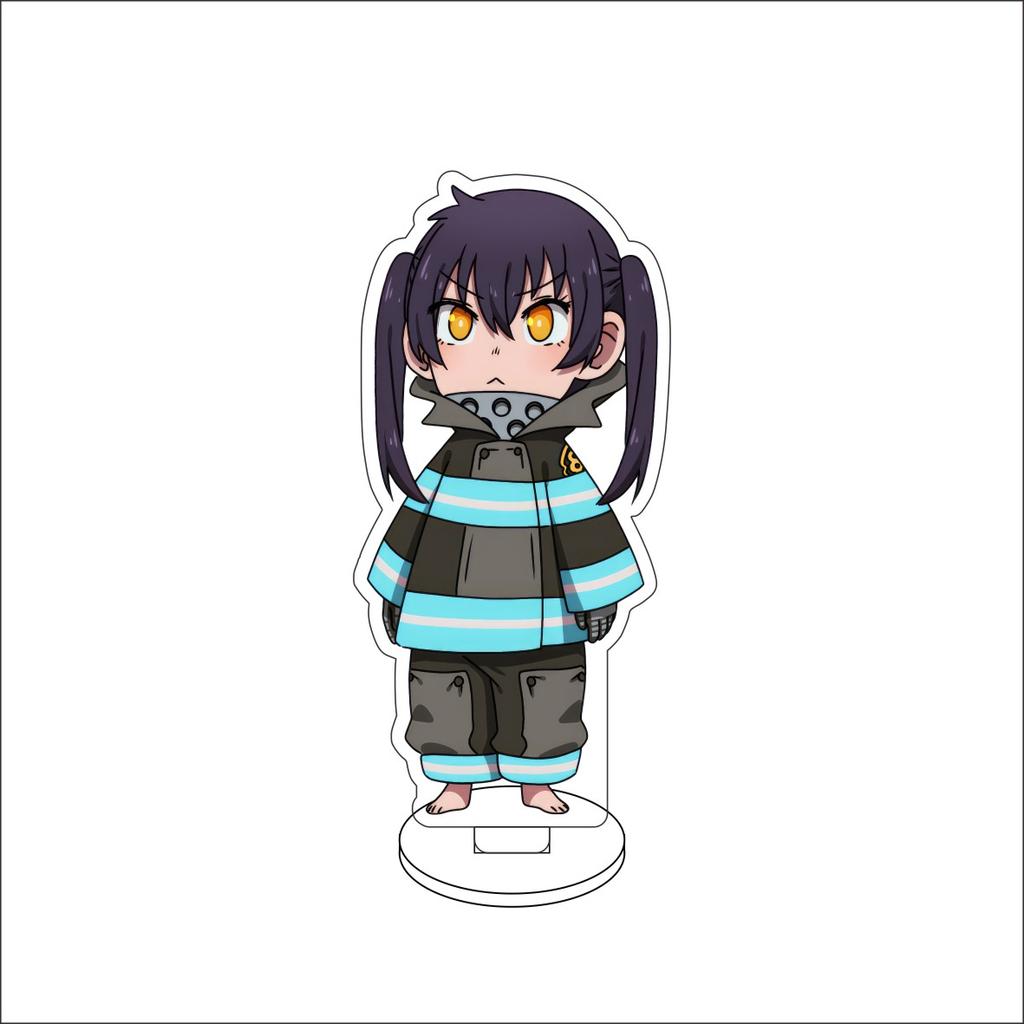 10CM AnimeFire Force Figure Stand Model Shinra Kusakabe/Arthur Boyle/Akitaru Obi Cute Desk Decor Standing Sign Gifts