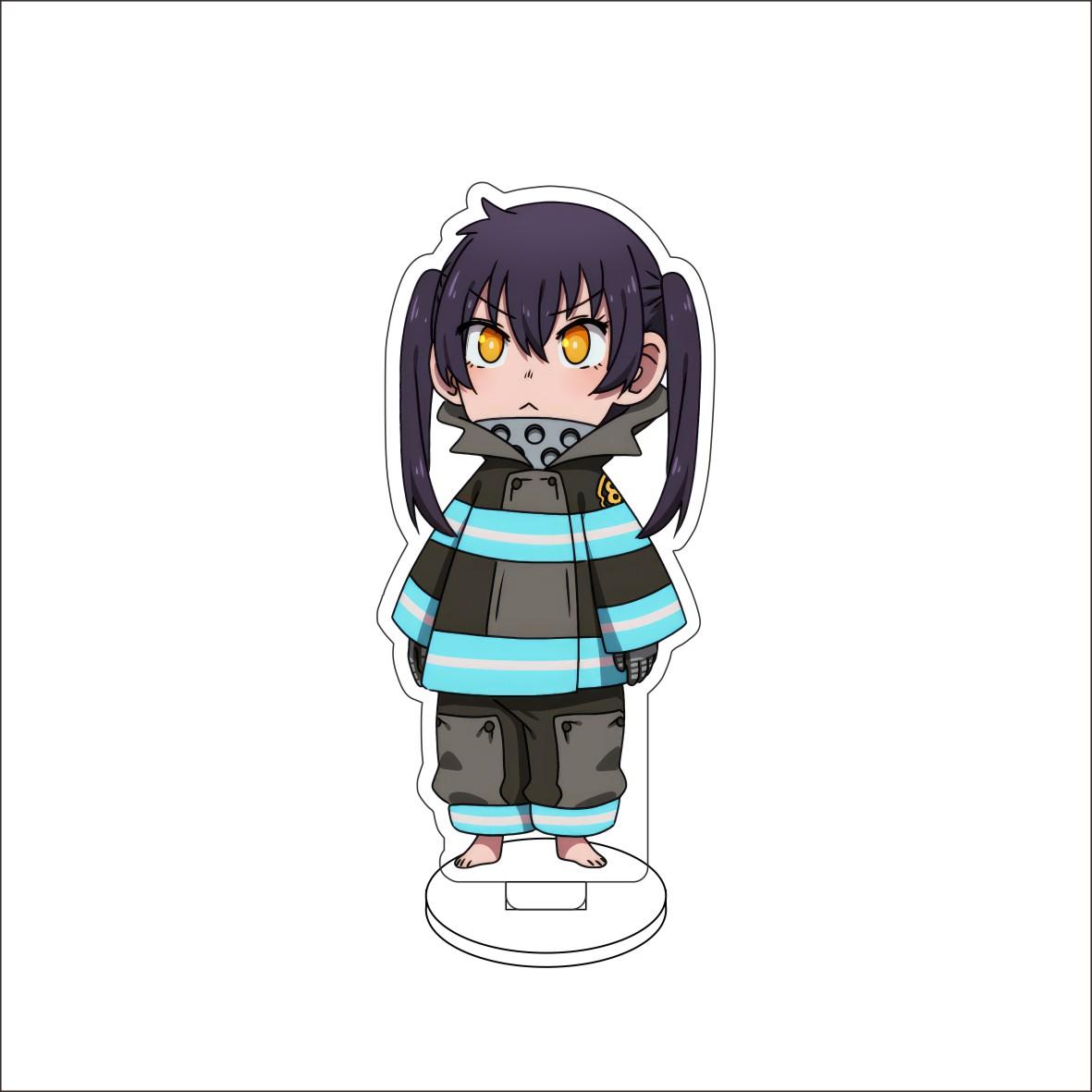 

10CM AnimeFire Force Figure Stand Model Shinra Kusakabe/Arthur Boyle/Akitaru Obi Cute Desk Decor Standing Sign Gifts 10CM
