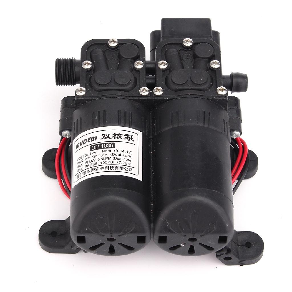 4.5A 12V Dual Electric Motor 5.5LPM 105PSI High Pressure Self Priming Diaphragm Water Pump For Home Garden Boat Caravan Marine Pump