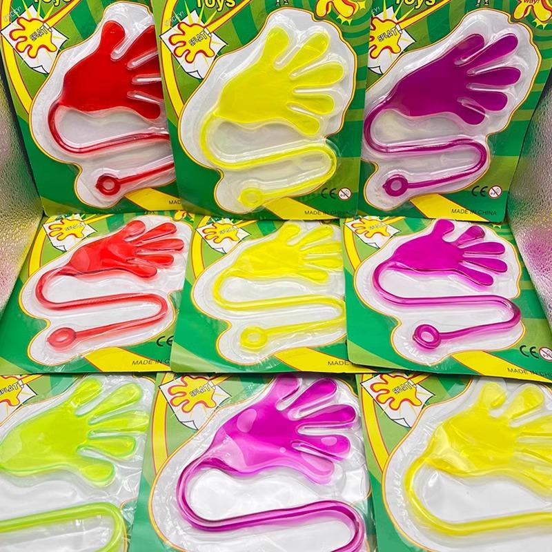 Large Sticky Hand Toy - Classic Nostalgic Wall Slap Elastic Rubber Decompression Fun