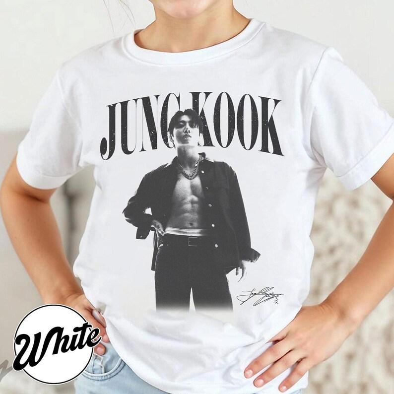 Jungkook Graphic High Quality Oversized Tee, BTS World Tour Inspired Shirt, Minimalist Kpop Apparel 4XL
