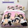 Anime Pattern Bedding Quilt Set Quilt Cover Pillowcase Home Decoration Birthday Gift (1 * Duvet Cover + 2 * Pillowcase, Without Core)