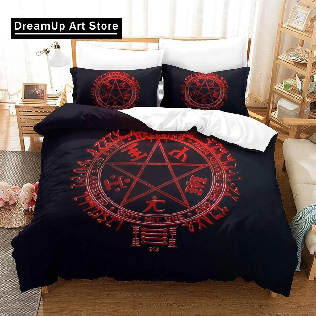 New Hellsing Bedding Set Single Twin Full Queen King Size Bed Set Aldult Kid Bedroom Duvetcover Sets 3D Anime Bed Sheet Set