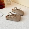 Sandalias Tejidas de Verano para Niños Zapatos de Princesa con Lazo para Niñas Versátiles de Doble Uso Chanclas Frescas Elegantes Ligeras Cómodas Zapatos para Niños