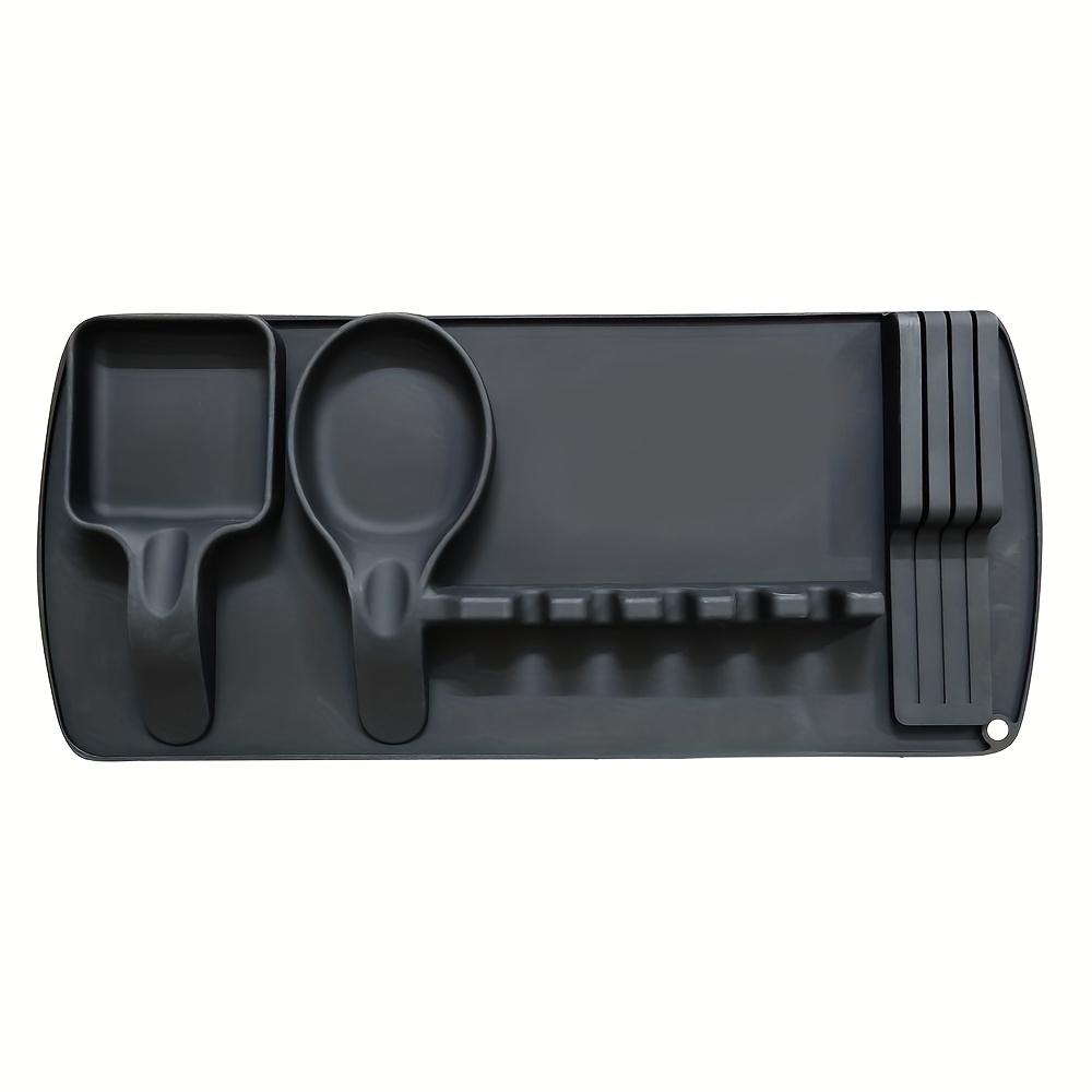 47cm x 21cm Silicone Spoon and Spatula Holder , Multi Tool Storage Rack for Kitchen Utensils, Spoon Storage Area, Peeling Knife Placement