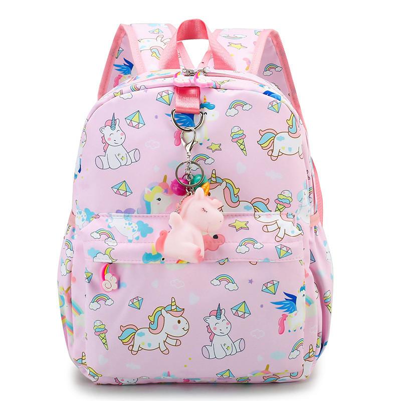 Cute Cartoon Pattern Cotton Canvas Princess Backpack For Teenage Girls Outing School Bag