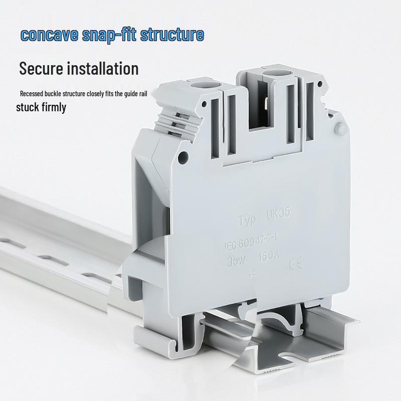 Chao Da UK35 High Leg 35mm Rail-Mounted Screw Voltage Terminal Block