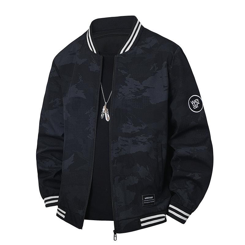 

New Men s Jacket Spring and Autumn Casual Men s Clothing Korean Handsome Pilot Zipper Jacket M