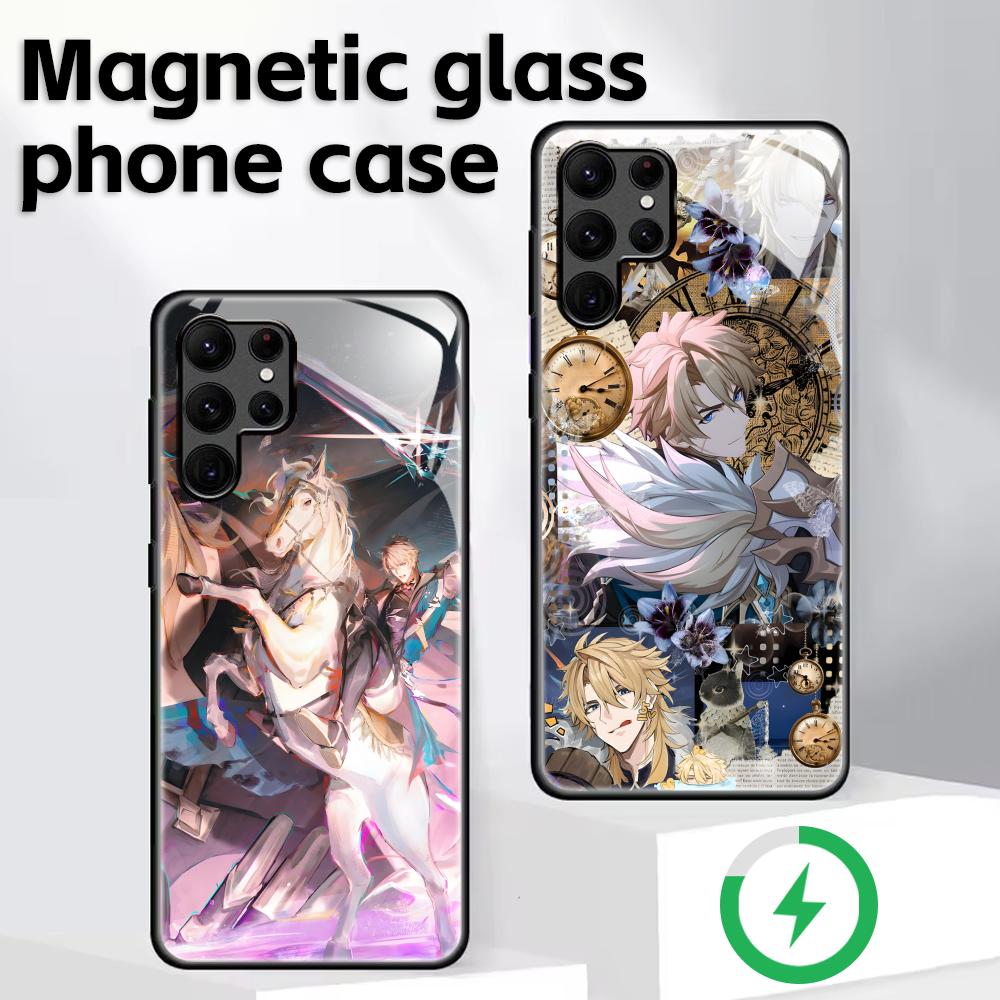Genshin Impact Varka Phone Case For Samsung S26 S25 S24 S23 S22 S21 Plus Ultra Note20 Glass Magnetic Case