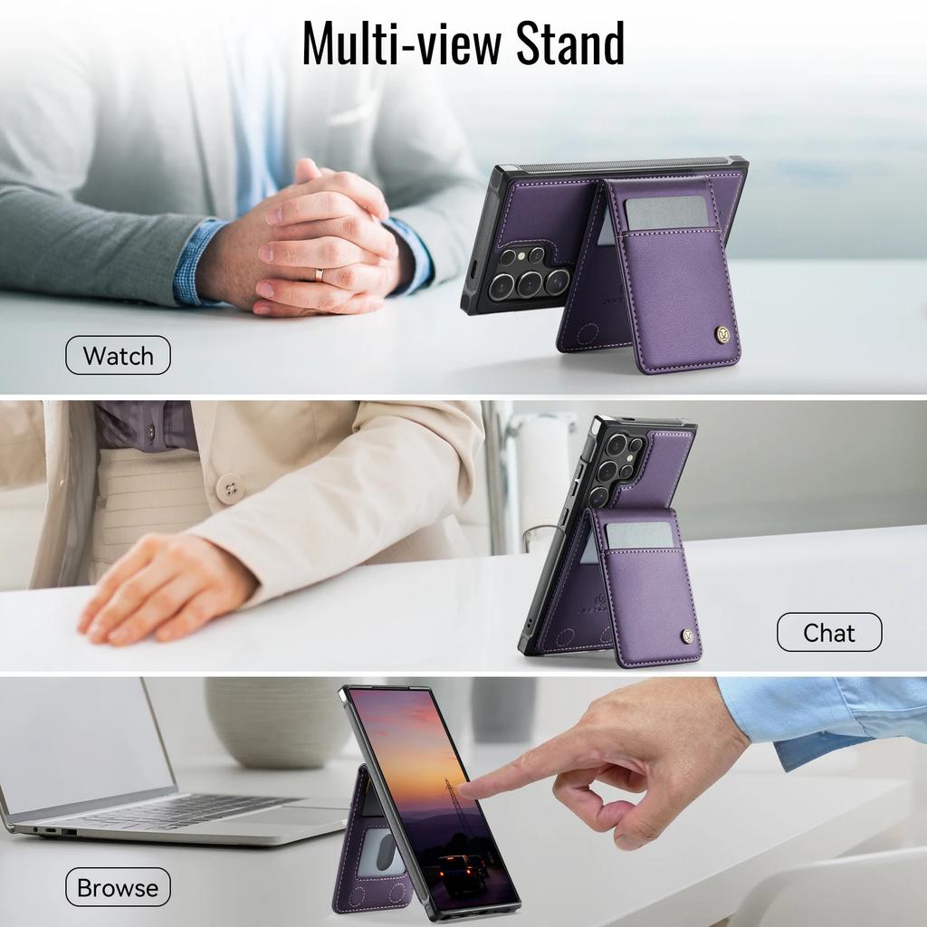 Magnetic 2 In 1 Detachable for Samsung Galaxy S25 S24 S23 S22 S21 S20 Ultra Note 20 Wallet Case with Card Holder, Flip Cover