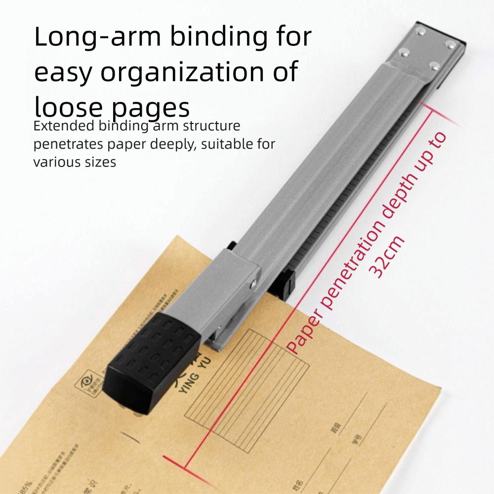 Labor-saving Long Arm Stapler 20 Sheet Capacity Paper Stapler Long Reach Stapler Binding Supplies