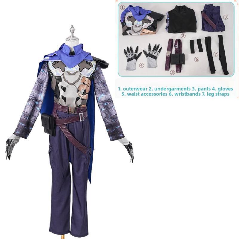 Valorant Omen Cosplay Costume With Polyester Fabric For Game Fans