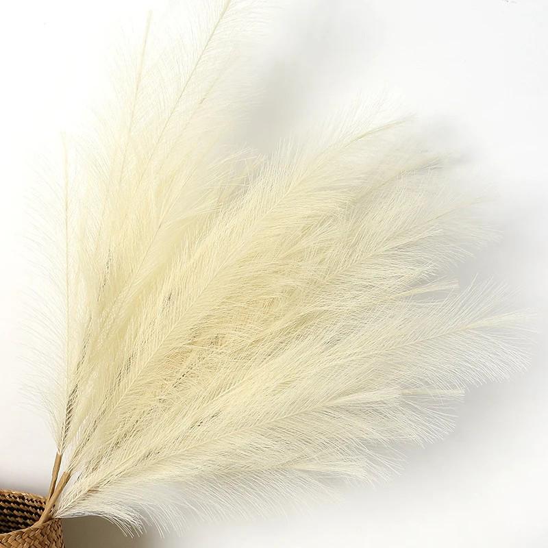 90/120CM 1Pcs Fluffy Pampas Grass Bouquet for Wedding Home Party Vase Decoration Boho Fake Plant Reed Flowers Arrangement