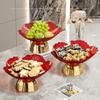 Acrylic Fruit Plate Wedding Party Nut Snacks Fruit Plate High Foot Tray Living Room Storage Decoration Home Tableware Decoration