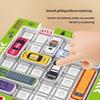 1 Set Magnetisches Parkplatz-Puzzle Stau-Spiel für Kinder Pädagogisches Logisches Denken Spielzeug Zahlen-Schiebe-Puzzle Gehirnjogger Geschenk