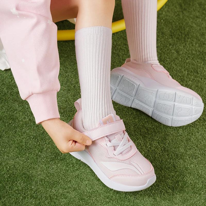 Li Ning Comfortable Low-Top Casual Shoes Kids Sneakers Light-Rose-Pink YKNT148-42