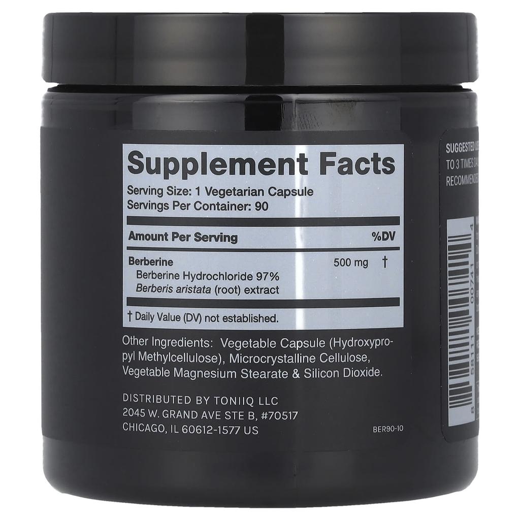 Berberine, 90 capsules (500 mg per capsule)