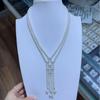 Multi-Layer Retro Freshwater Pearl Necklace - Long, Lustrous, Rice-Shaped with Tassels, Slightly Imperfect Pearls
