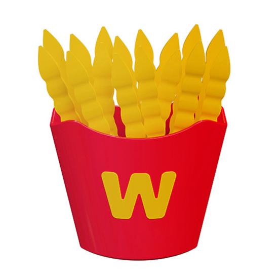 8Pcs Mini Tong Magnetic Fries Shape Food Tongs Kitchen Serving Tongs Kid