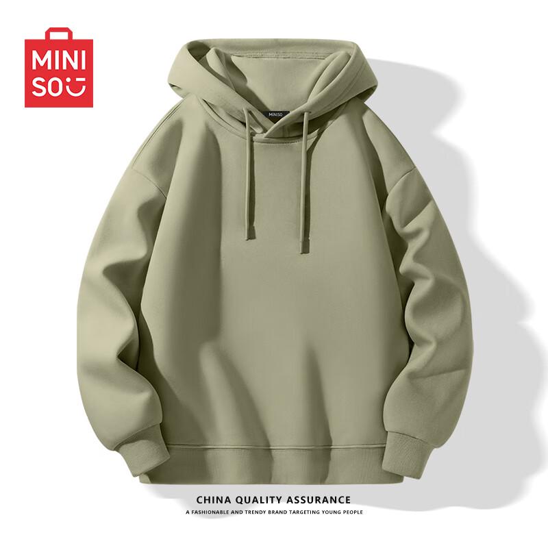 

MINISO Men s Loose Fit Hooded Pullover Hoodie L