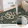 Corridor Carpet Runner Rug Green Machine Washable Carpets American Retro Style Home Decoration Rug for Bedroom Bedside Rugs