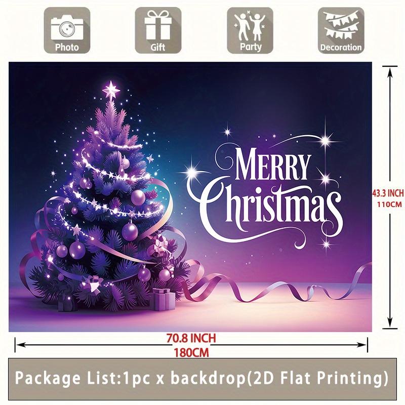 Party Backdrop Christmas Pink Purple Merry Flat Snowflake Star Festive Holiday Photo Booth Background Party Decor