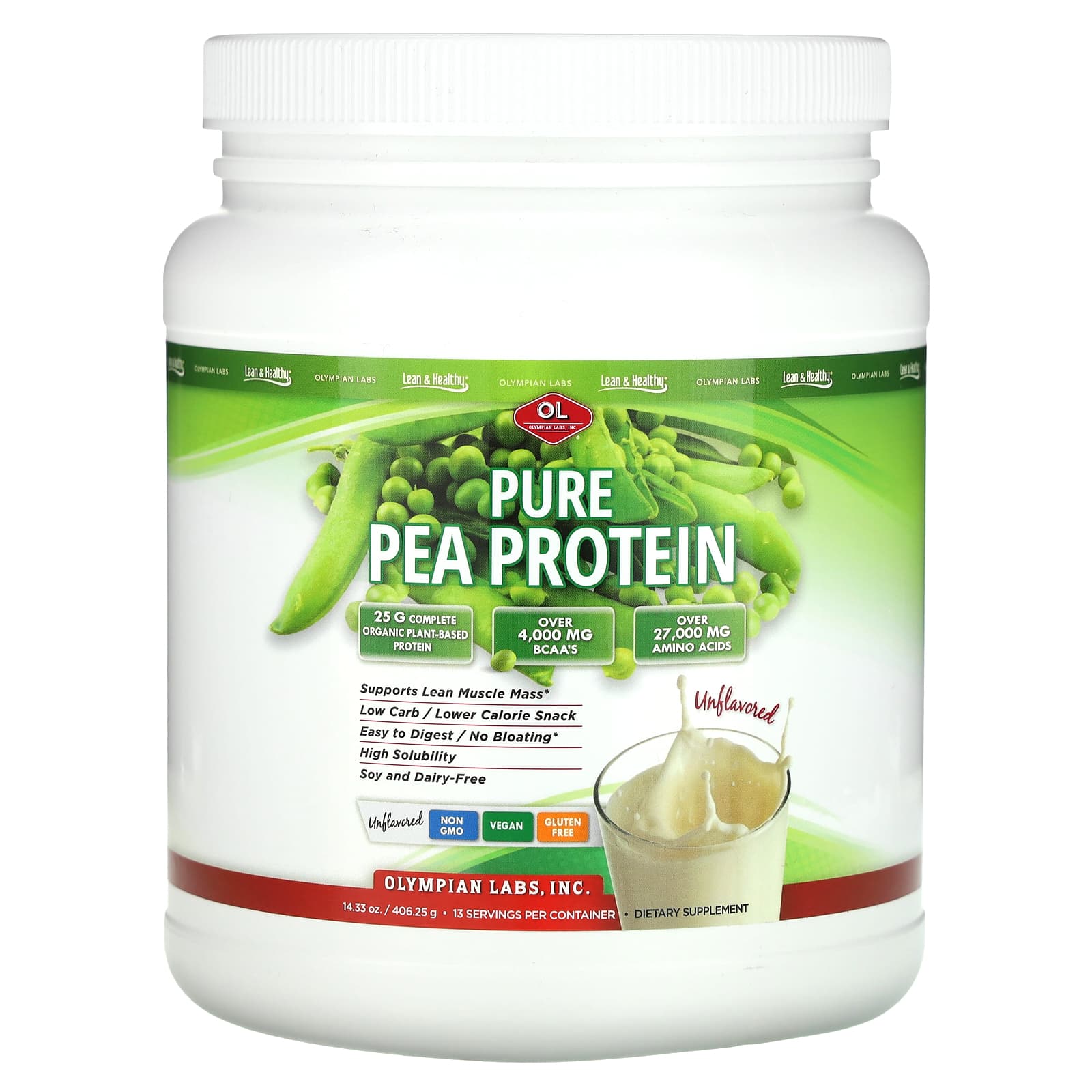 

Olympian Labs, Pure Pea Protein, Unflavored, 14.33 oz (406.25 g)