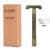 Classic Brass Double-Sided Safety Razor with Twist-Off Head