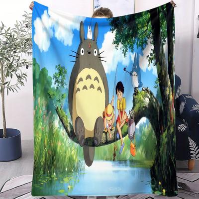 Totoro Fan Essential Small Cover Blanket All Season Soft Fluffy Comfortable  Bed Bedroom Dorm Sofa Lunch Camping Collection Gift
