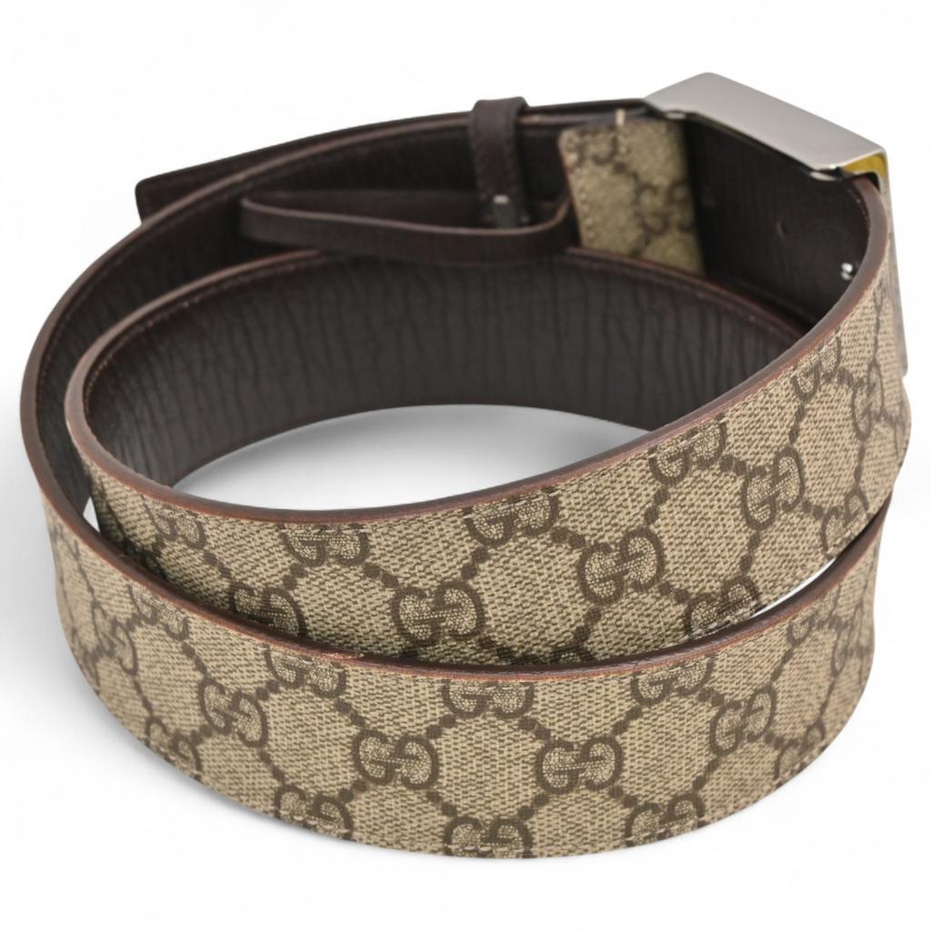 Auth Gucci GG Supreme Belt Size 95 Gu9913ng